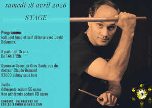 Stage avril 2026 jeet kune do kali silat​
